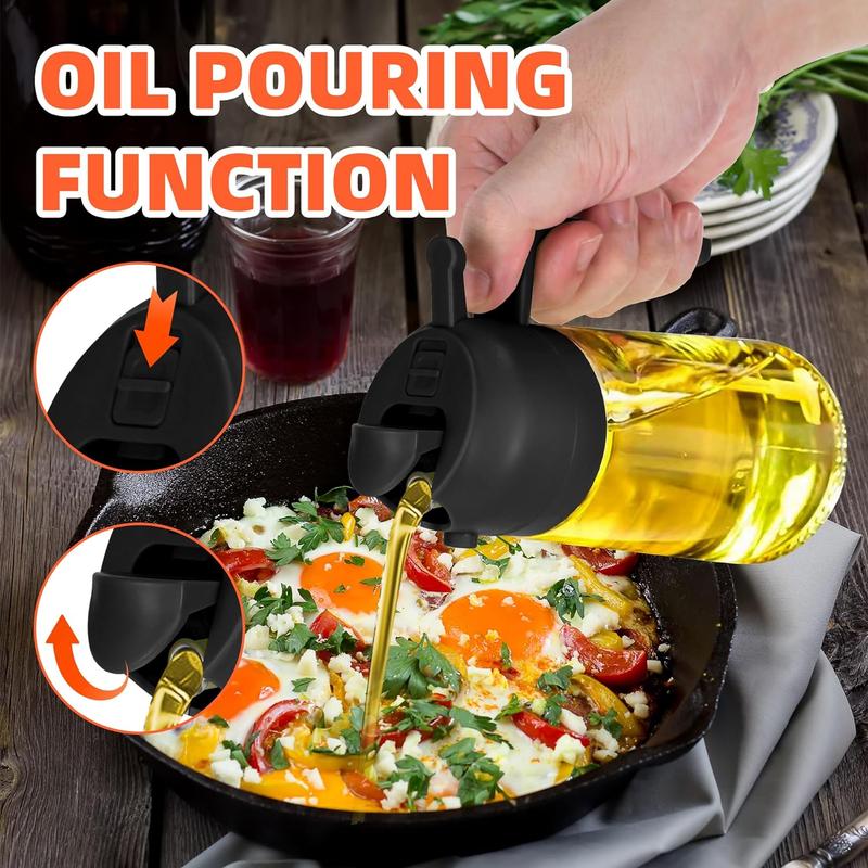 2-in-1 Oil Dispenser & Sprayer Bottle