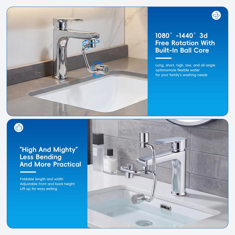 Rotatable Faucet Aerator Extension