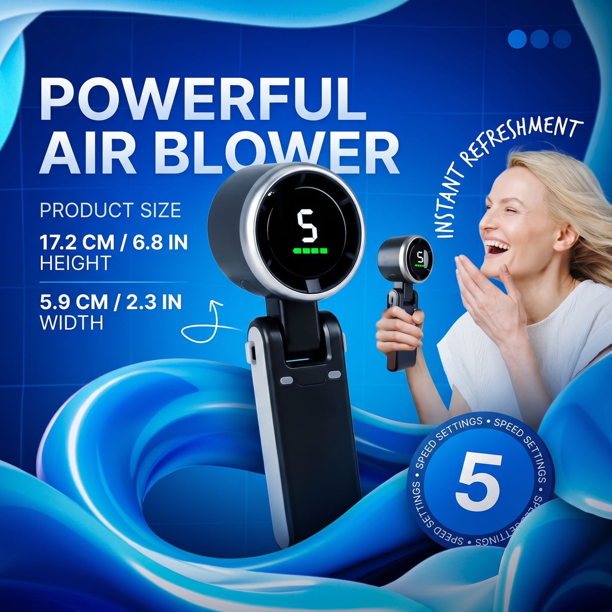 Upgraded Portable Handheld Turbo Fan