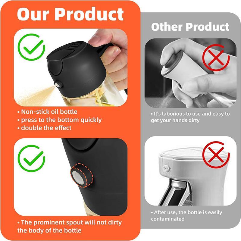 2-in-1 Oil Dispenser & Sprayer Bottle